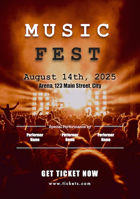 Concert Poster Flyer — Poster template