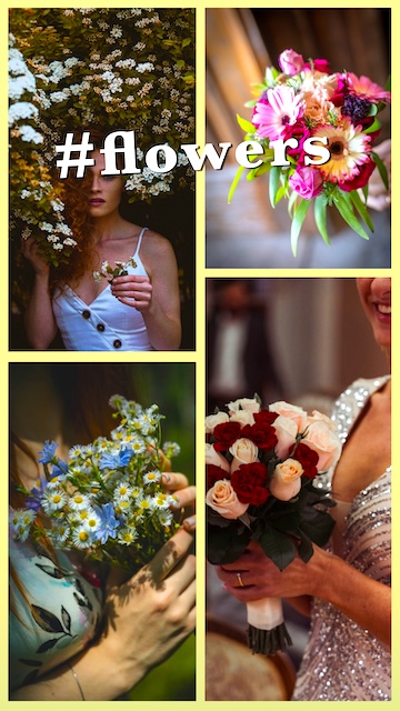 Flowers Collage Instagram Story — Instagram Story template