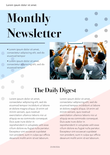 Monthly Newsletter — Newsletter template