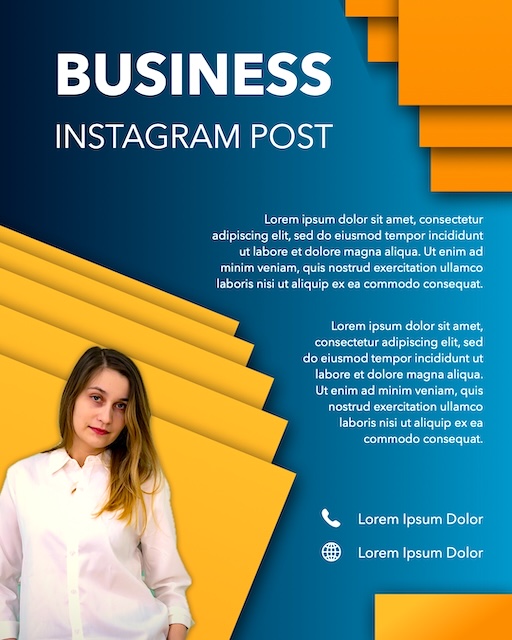 Business Yellow Instagram Post — Instagram Post template