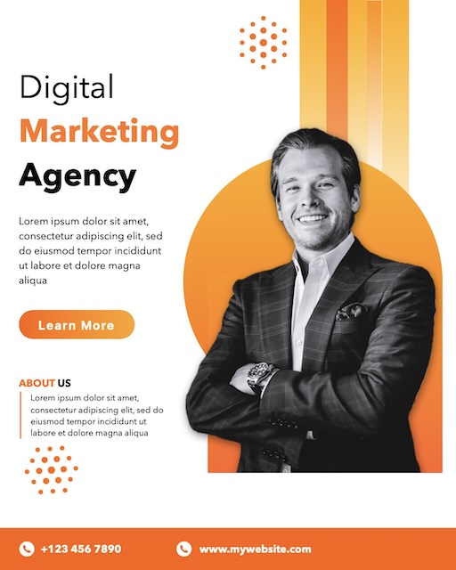 White Marketing Instagram Post — Instagram Post template
