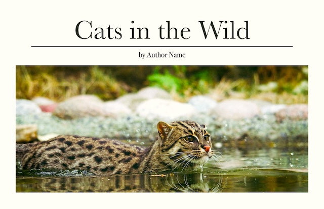 Cats in the wild Book Cover — Book Cover (Landscape) template