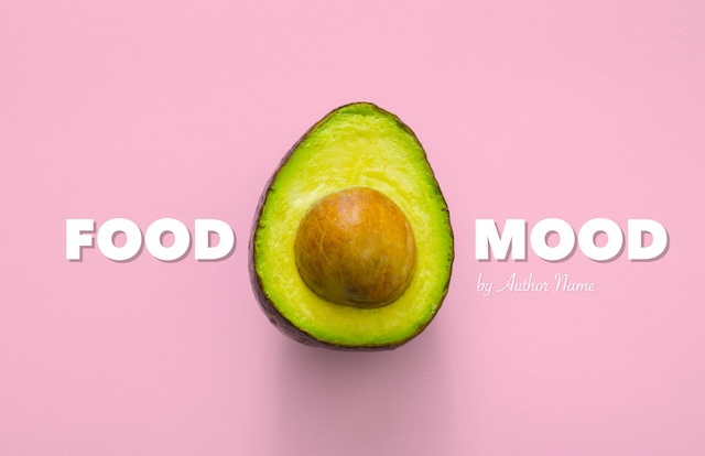 Food Mood Book Cover — Book Cover (Landscape) template