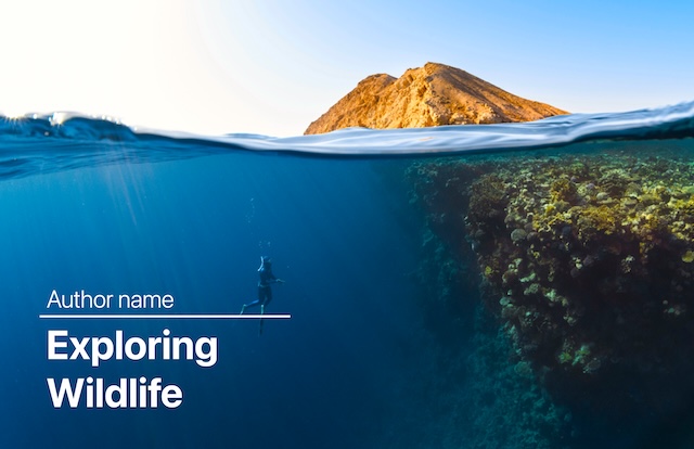 Explore Wildlife Book Cover Landscape — Book Cover (Landscape) template