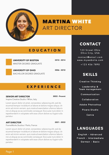 Warm Resume CV — Curriculum Vitae template