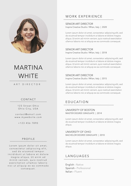 Simple Resume CV — Curriculum Vitae template