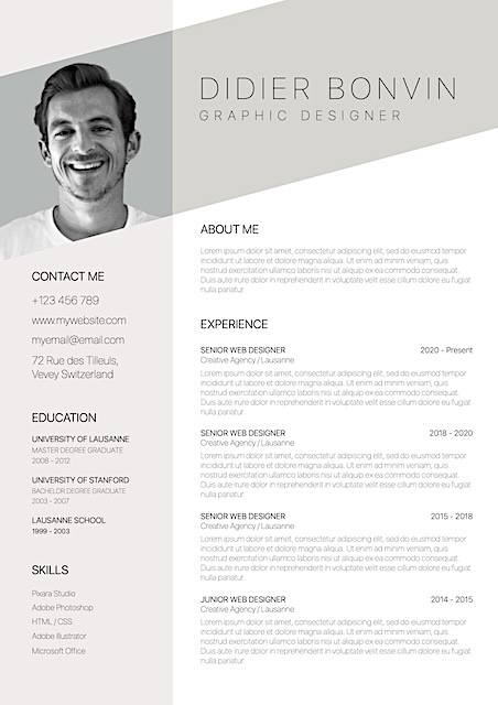 Artistic Style Resume CV — Curriculum Vitae template