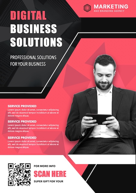 Digital Business Poster Flayer — Poster template