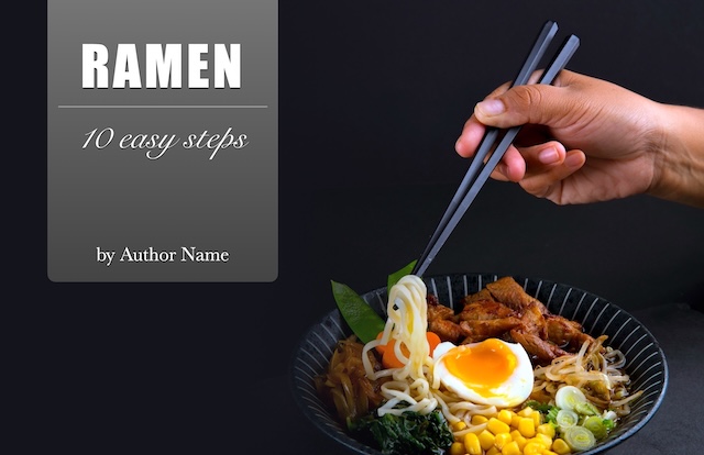 Ramen Book Cover Landscape — Book Cover (Landscape) template