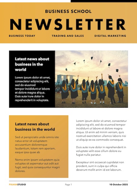 Business School Newsletter — Newsletter template