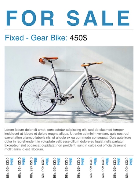 Bike Sale Poster Flyer — Poster template