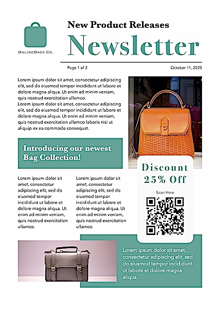 Product Newsletter — Newsletter template