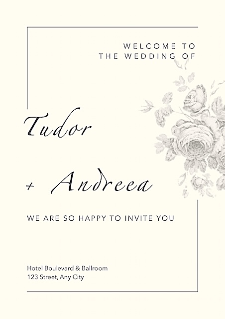 Wedding Invitation Poster Flyer — Poster template