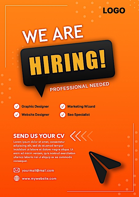 Hire Poster Flyer — Poster template