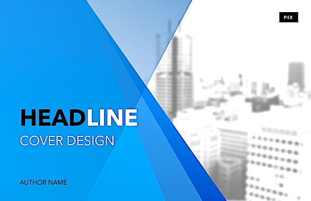 Blue Book Cover Landscape — Book Cover (Landscape) template