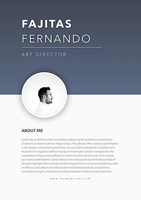 Design Resume CV — Curriculum Vitae template