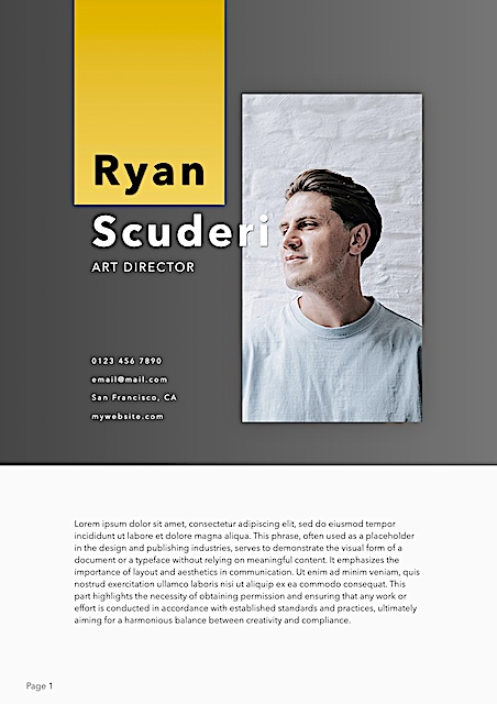 Abstract Resume CV — Curriculum Vitae template
