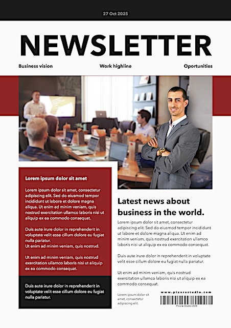 Red Business Newsletter — Newsletter template