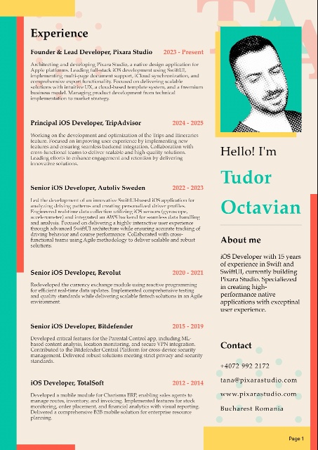 Jovial Resume CV — Curriculum Vitae template